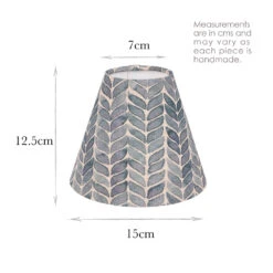 Candle Shade In Indigo Watercolour Leaf -Home Decor Shop 10CAN15WLIN 13