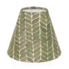 Candle Shade In Rich Green Watercolour Leaf -Home Decor Shop 10CAN15WLRG 11