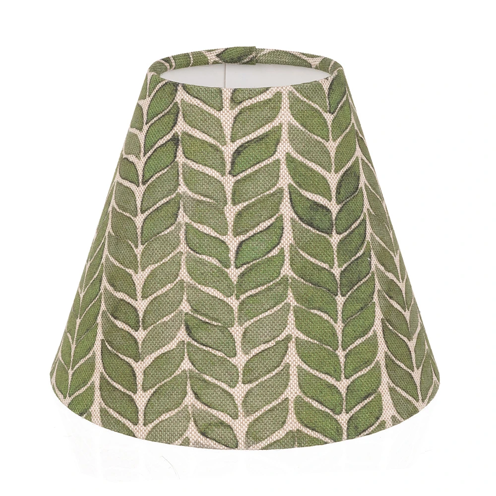 Candle Shade In Rich Green Watercolour Leaf 3 Candle Shade In Rich Green Watercolour Leaf