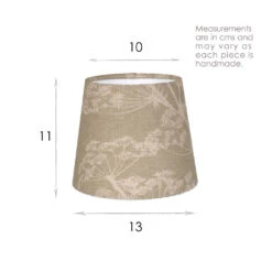 French Drum Candle Shade Soft Green Cow Parsley -Home Decor Shop 10CANFD13CPGN 13