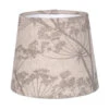 French Drum Candle Shade In Soft Grey Cow Parsley, Reversed 1 French Drum Candle Shade In Soft Grey Cow Parsley, Reversed -Home Decor Shop 10CANFD13CPSGREV 11