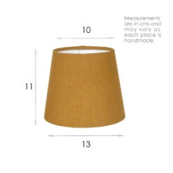 French Drum Candle Shade Ochre Waterford Linen -Home Decor Shop 10CANFD13WAOC 13