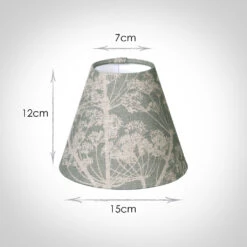 Candle Shade In Duck Egg Cow Parsley -Home Decor Shop 10can15CPDE 13