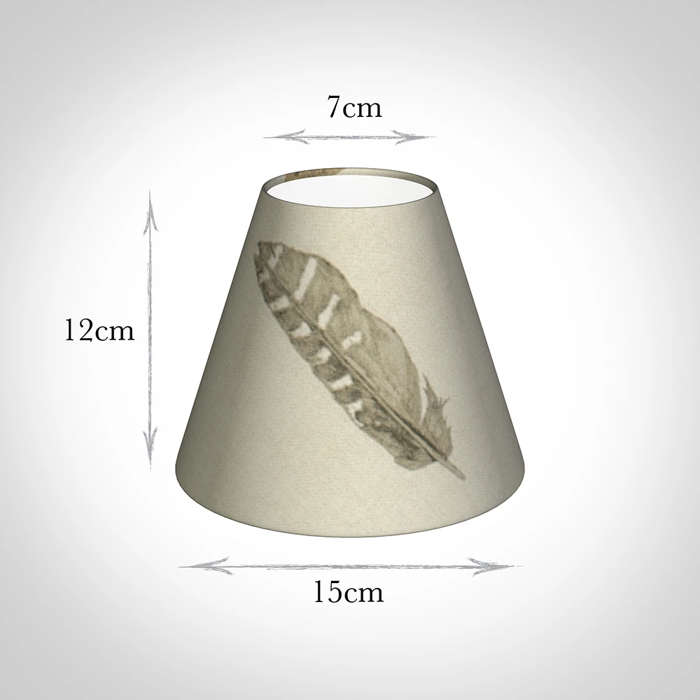 Candle Shade In Stone Featherdown 4 Candle Shade In Stone Featherdown - Image 2