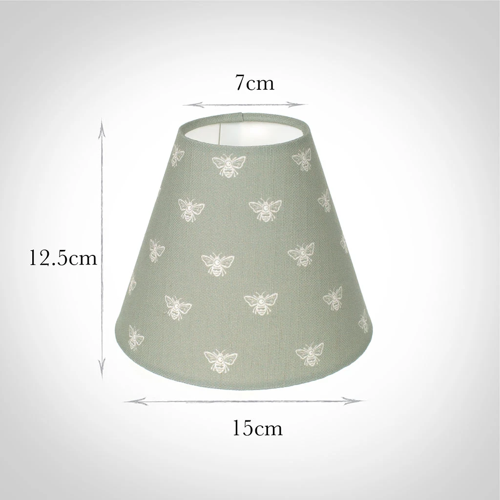 Candle Shade In Country Green Honey Bees 4 Candle Shade In Country Green Honey Bees - Image 2