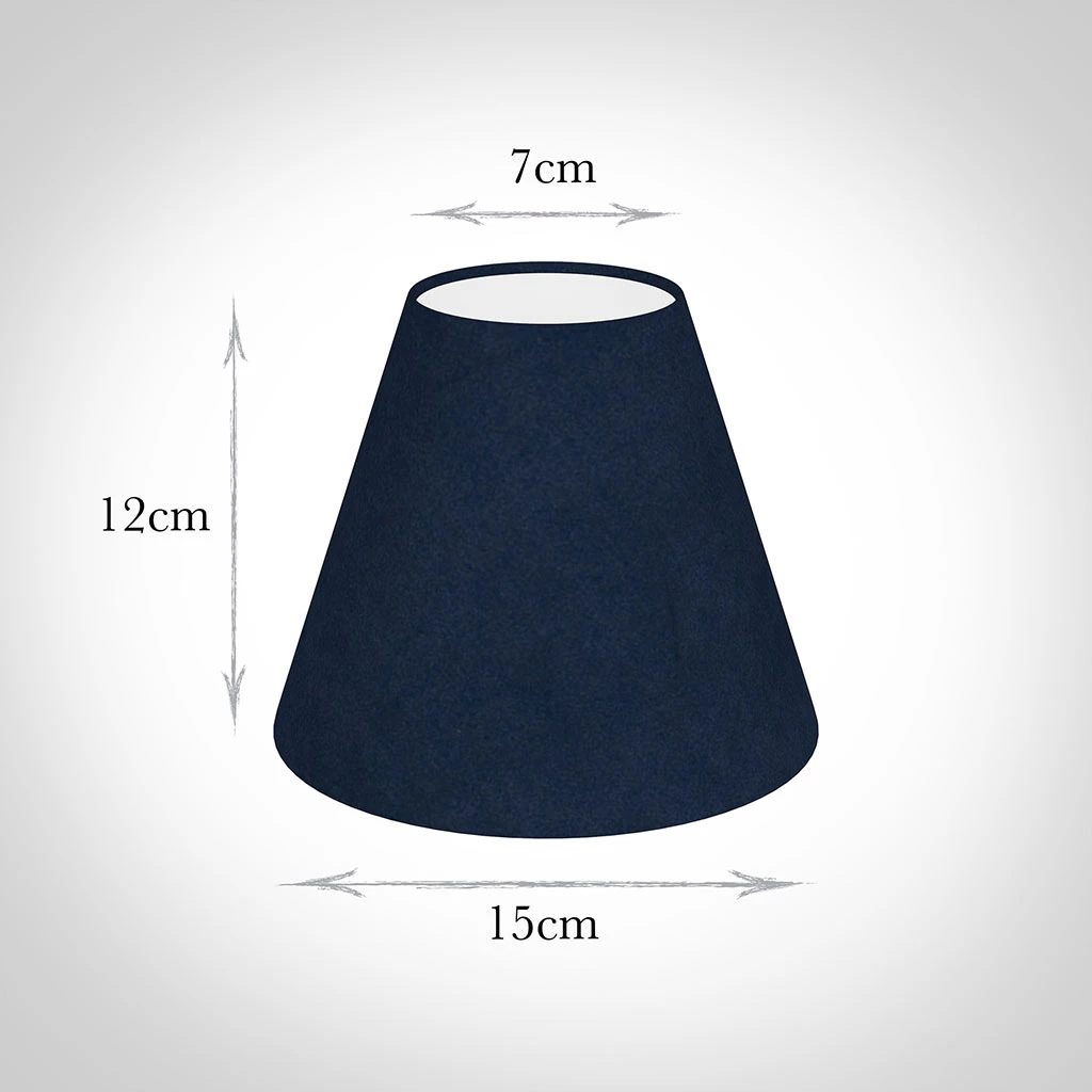 Candle Shade In Navy Blue Hunstanton Velvet 4 Candle Shade In Navy Blue Hunstanton Velvet - Image 2