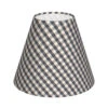 Candle Shade In Stone Grey Gingham -Home Decor Shop 10can15lgsg 11