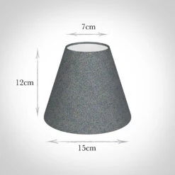Candle Shade In Blue Herringbone Lovat Tweed -Home Decor Shop 10can15lthb 13