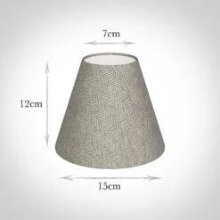 Candle Shade In Limestone Herringbone Lovat Tweed -Home Decor Shop 10can15lthl 13