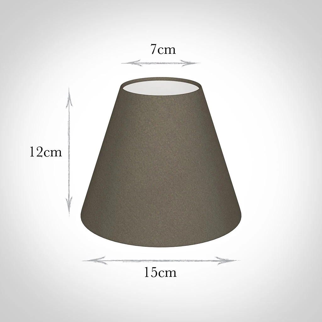 Candle Shade In Bark Satin 4 Candle Shade In Bark Satin - Image 2