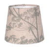 French Drum Candle Shade In Duck Egg Cow Parsley, Reversed