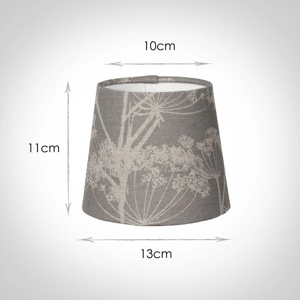 French Drum Candle Shade Soft Grey Cow Parsley 5 French Drum Candle Shade Soft Grey Cow Parsley - Image 3