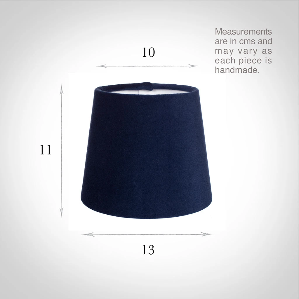 French Drum Candle Shade In Navy Blue Hunstanton Velvet 4 French Drum Candle Shade In Navy Blue Hunstanton Velvet - Image 2