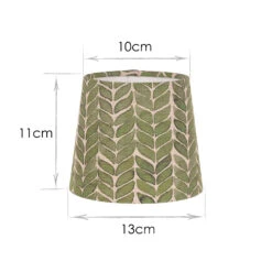 French Drum Candle Shade In Rich Green Watercolour Leaf -Home Decor Shop 10canfd13wlrg 13