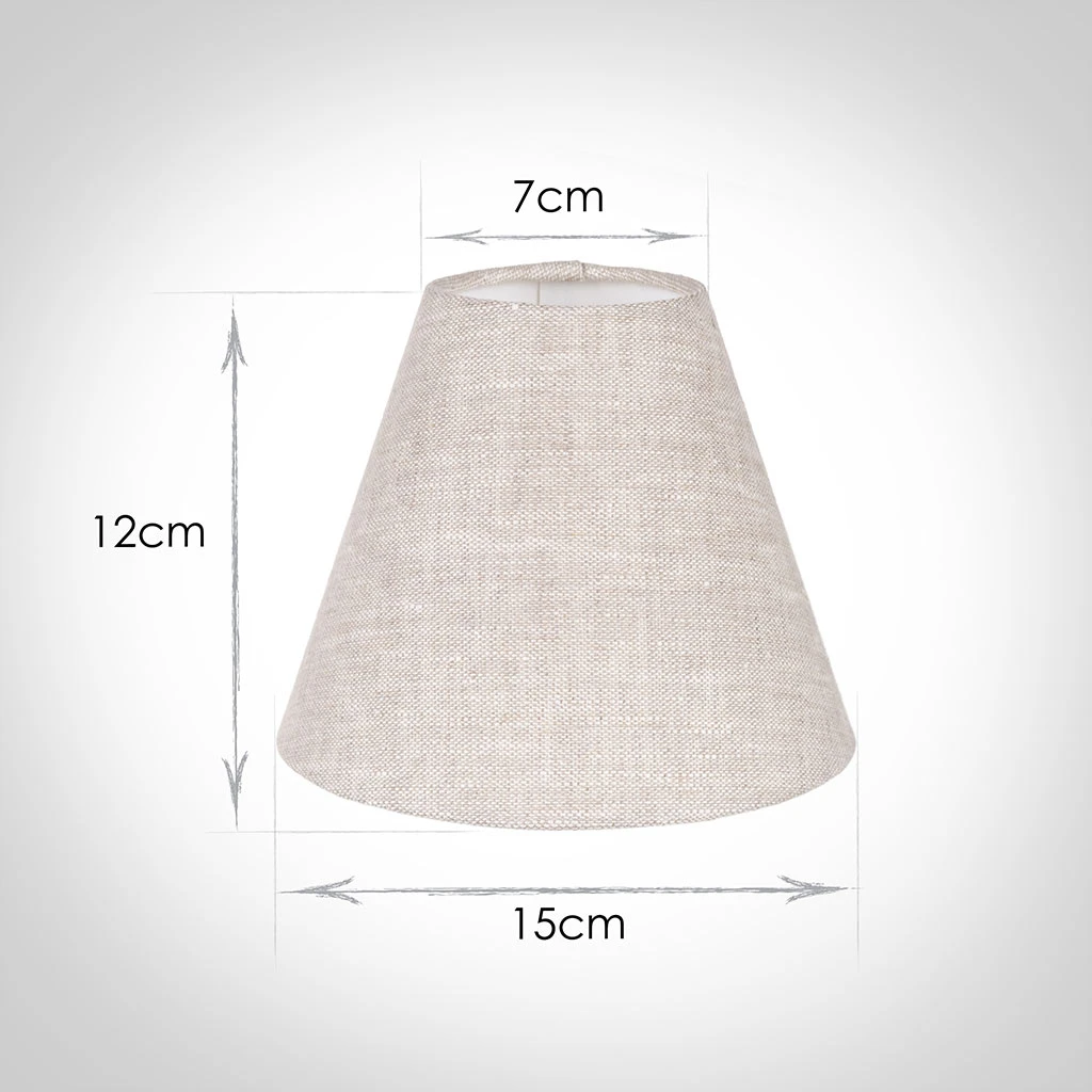 15cm Empire Shade In Natural Isabelle Linen 5 15cm Empire Shade In Natural Isabelle Linen - Image 3