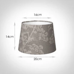 20cm Medium French Drum In Soft Grey Cow Parsley -Home Decor Shop 10fdm20cpsg 13