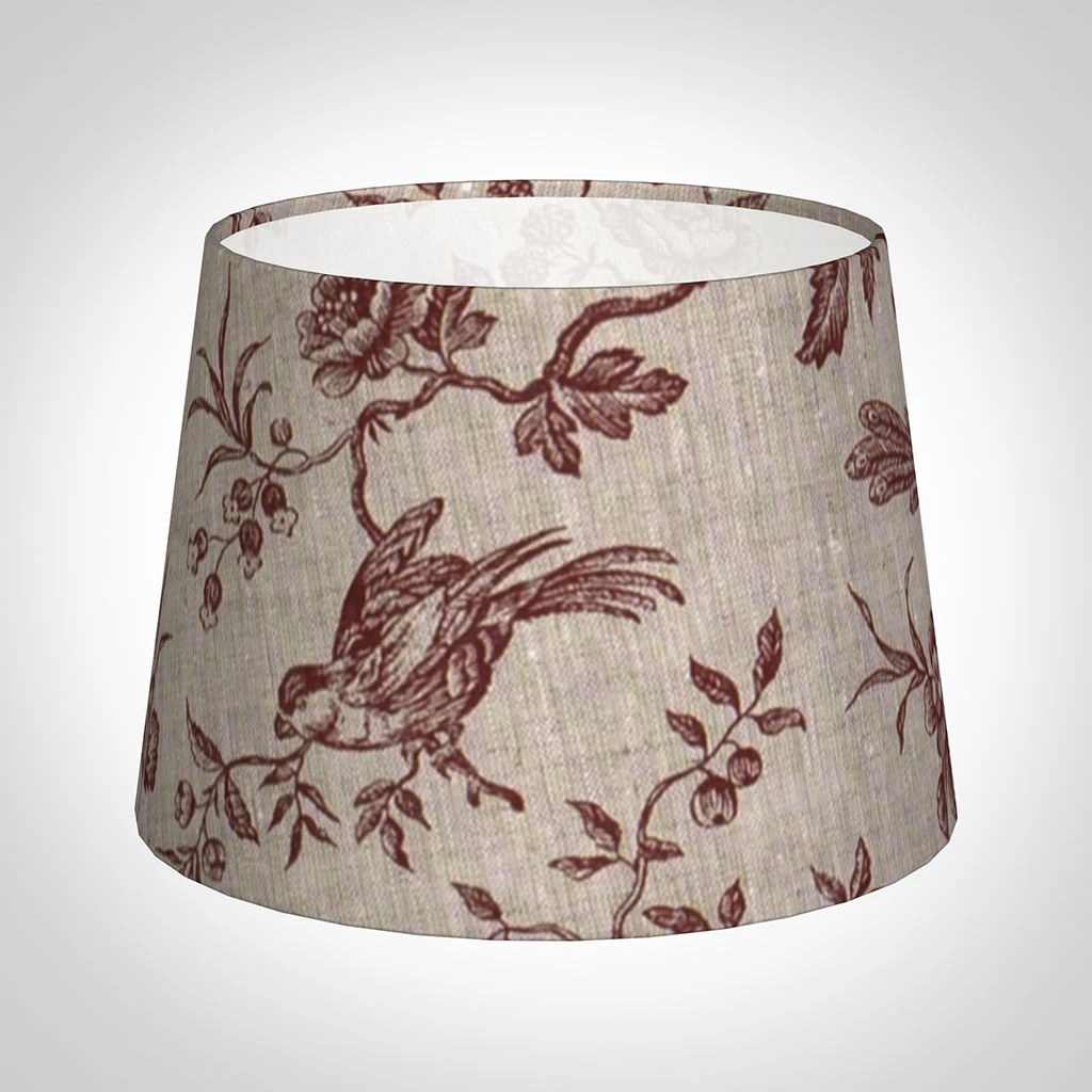 20cm Medium French Drum Shade In Red Isabelle Linen 3 20cm Medium French Drum Shade In Red Isabelle Linen