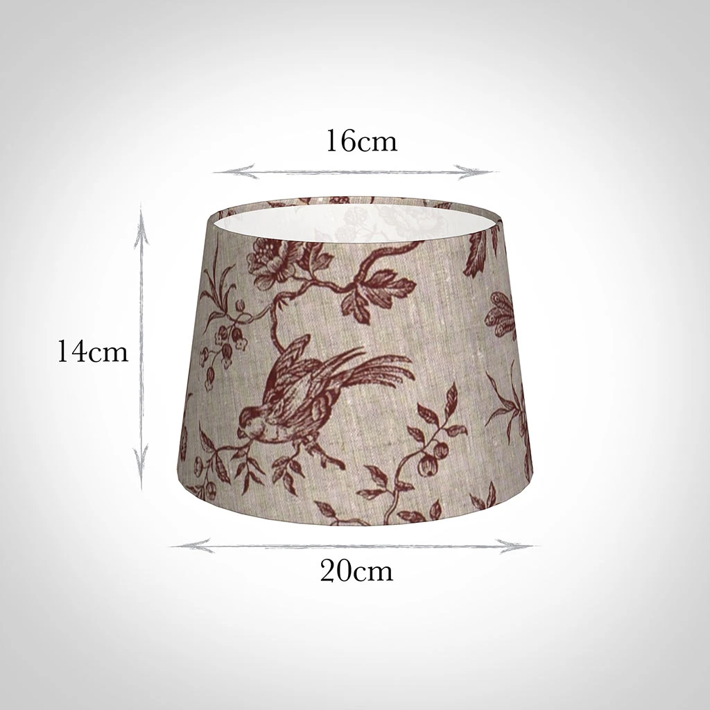 20cm Medium French Drum Shade In Red Isabelle Linen 4 20cm Medium French Drum Shade In Red Isabelle Linen - Image 2