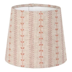French Drum Candle Shade In Coral Cottage Stripe