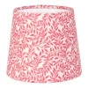French Drum Candle Shade In Raspberry Spring Leaf