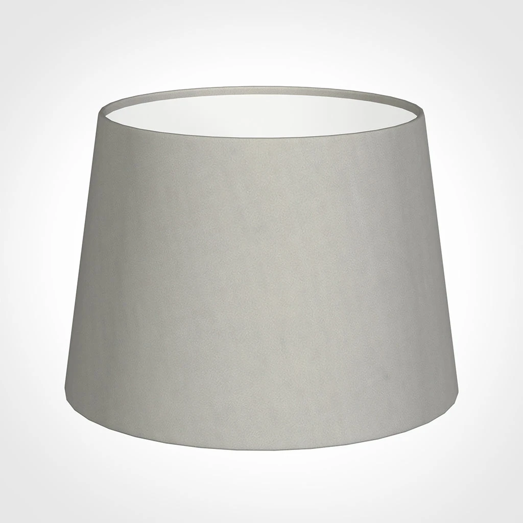 20cm Medium French Drum Shade In Soft Grey Waterford Linen 3 20cm Medium French Drum Shade In Soft Grey Waterford Linen
