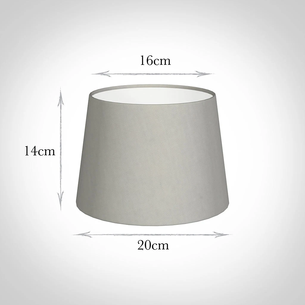20cm Medium French Drum Shade In Soft Grey Waterford Linen 4 20cm Medium French Drum Shade In Soft Grey Waterford Linen - Image 2