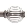 Fluted Glass Ball Finial For 12mm Pole In Mercury -Home Decor Shop 4009me 1