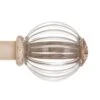 Fluted Glass Ball Finial For 12mm Pole Old Ivory -Home Decor Shop 4009oi 1