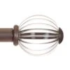Fluted Glass Ball Finial For 12mm Pole In Polished -Home Decor Shop 4009po 1