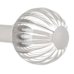 Fluted Glass Ball Finial For 20mm Pole In Clay -Home Decor Shop 4010cl 20