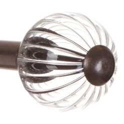 Fluted Glass Ball Finial For 20mm Pole In Polished -Home Decor Shop 4010po 2