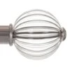 Fluted Glass Ball Finial For 38mm Pole In Mercury -Home Decor Shop 4012me 1