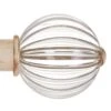 Fluted Glass Ball Finial For 38mm Pole In Old Ivory -Home Decor Shop 4012oi 1