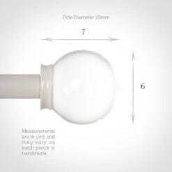 Glass Finial For 20mm Pole In Clay 8 Glass Finial For 20mm Pole In Clay -Home Decor Shop 451cl 13