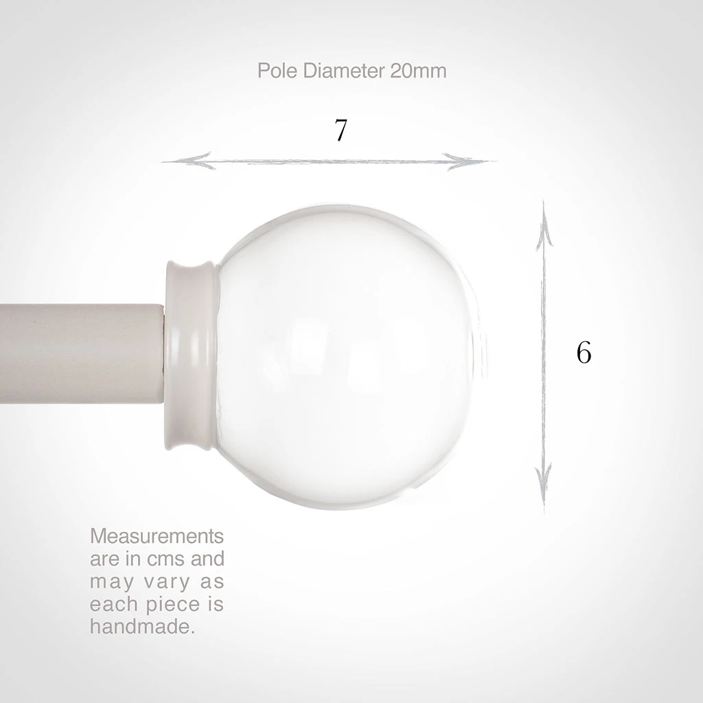 Glass Finial For 20mm Pole In Clay 5 Glass Finial For 20mm Pole In Clay - Image 3
