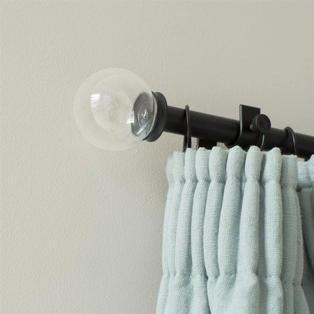 Glass Finial For 20mm Pole In Matt Black 4 Glass Finial For 20mm Pole In Matt Black - Image 2