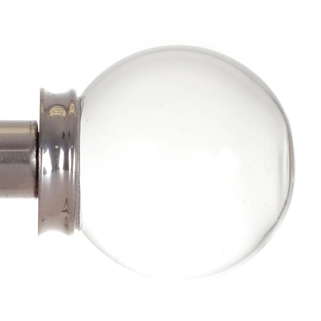 Glass Finial For 20mm Pole In Mercury 3 Glass Finial For 20mm Pole In Mercury