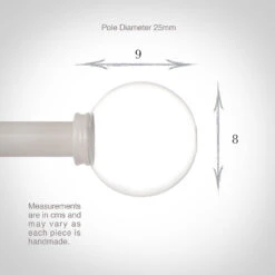 25mm Glass Finial In Clay -Home Decor Shop 452cl 13