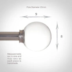 25mm Glass Finial In Mercury -Home Decor Shop 452me 13