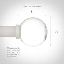 38mm Glass Finial In Clay -Home Decor Shop 453cl 13