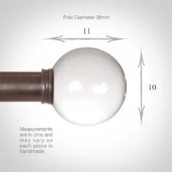 38mm Glass Finial In Polished -Home Decor Shop 453po 3