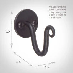 Hatton Holdback Hook In Beeswax -Home Decor Shop 5009bw 13