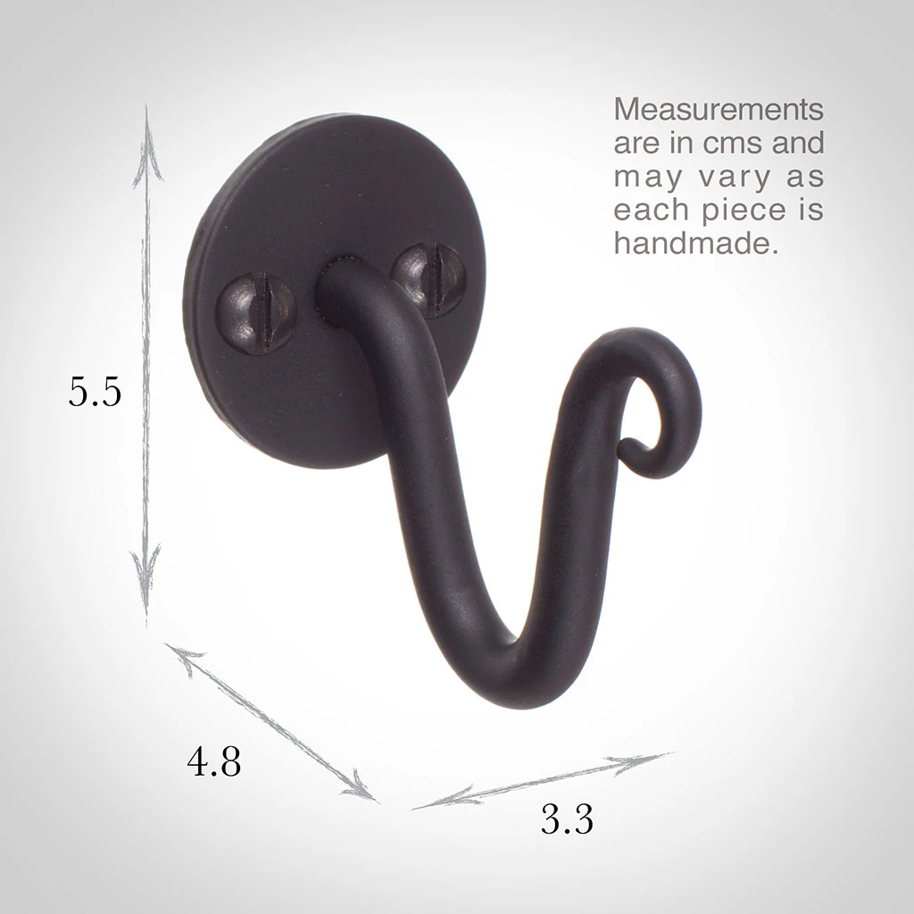 Hatton Holdback Hook In Matt Black 5 Hatton Holdback Hook In Matt Black - Image 3