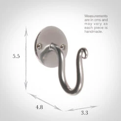 Hatton Holdback Hook In Mercury -Home Decor Shop 5009me 13