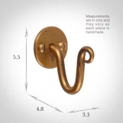 Hatton Holdback Hook In Old Gold 7 Hatton Holdback Hook In Old Gold -Home Decor Shop 5009og 13