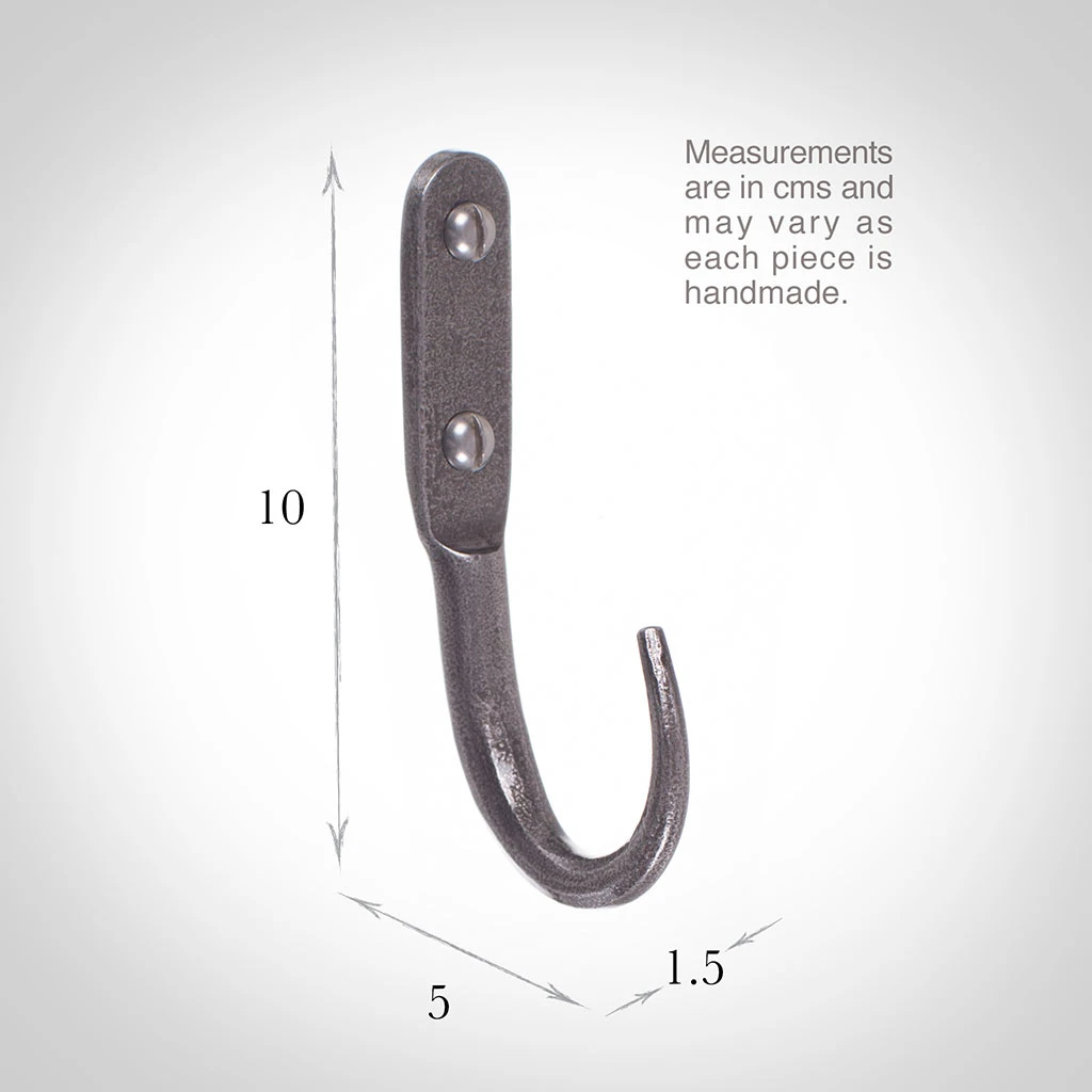 10cm Barn Wall Hook In Polished 5 10cm Barn Wall Hook In Polished - Image 3