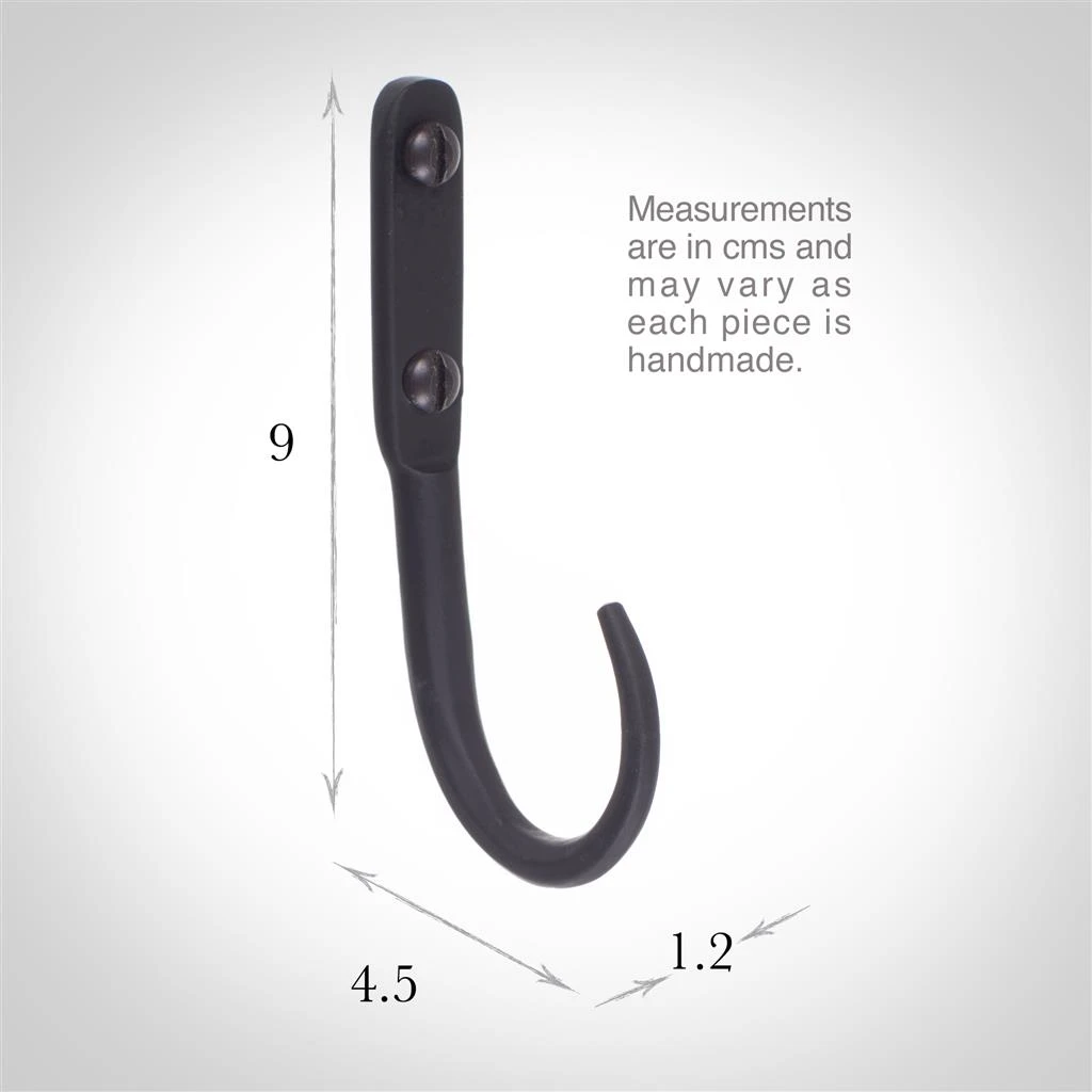 9cm Barn Wall Hook In Matt Black 6 9cm Barn Wall Hook In Matt Black - Image 4