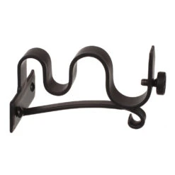 20/12mm Double Pole Centre Bracket In Matt Black -Home Decor Shop 6002mb 20