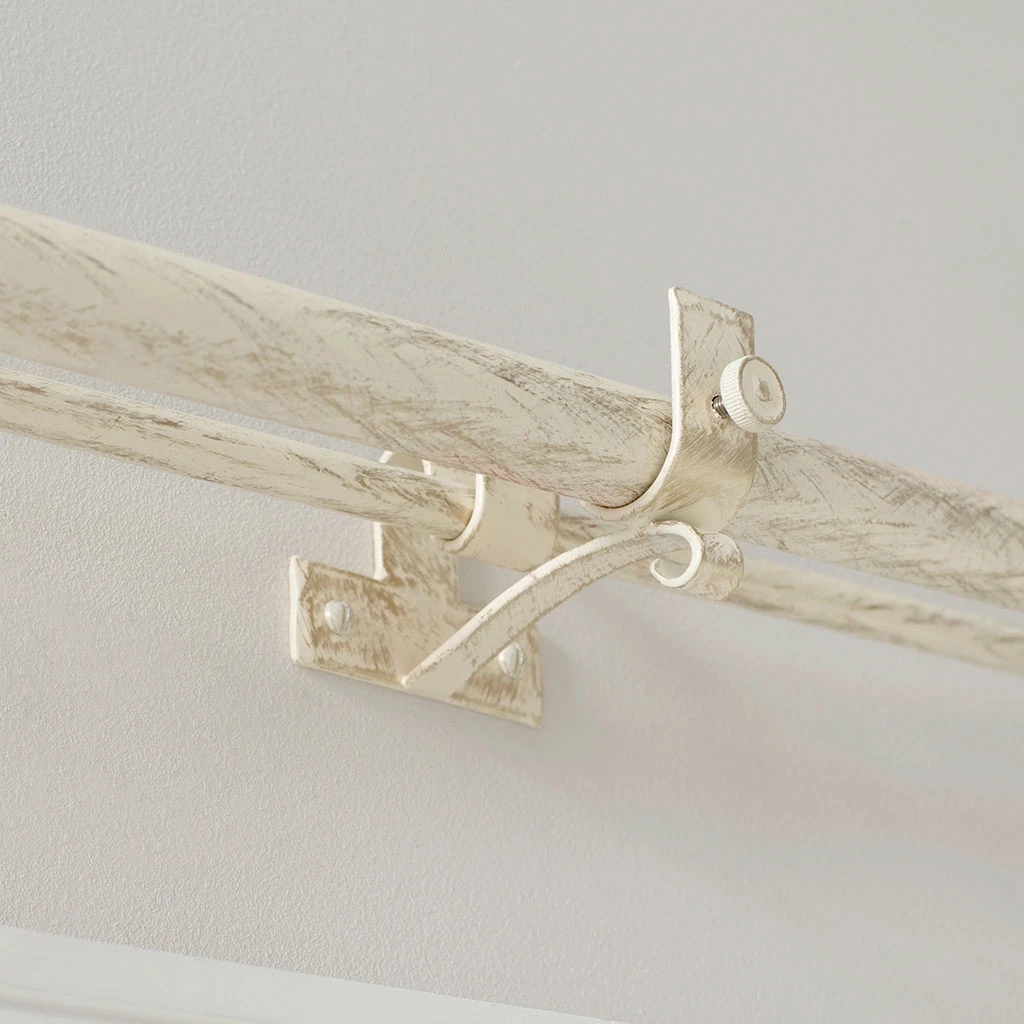 20/12mm Double Pole Centre Bracket In Old Ivory 4 20/12mm Double Pole Centre Bracket In Old Ivory - Image 2