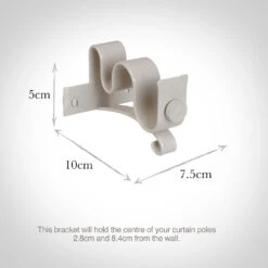 25/12mm Double Pole Centre Bracket In Clay 8 25/12mm Double Pole Centre Bracket In Clay -Home Decor Shop 6003cl 13